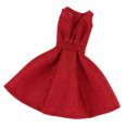 thumbnail image 1 of 1/6 de moda con cuello en v vestido de noche princesa falda para muñeca xinyi accs rojo vino Sunnimix Vestido de fiesta de muñeca, 1 of 1