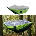 thumbnail image 3 of Hamaca de camping con mosquitera, cama individual colgante para dormir, para exteriores, senderismo Verde blanco, 3 of 8