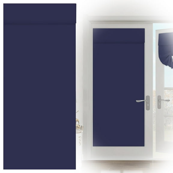 Privacy Door Window Curtains, Room Darkening Door Curtains for French Door, Blended Privacy Shades for Balcony Glass Doors, Roll Up Blinds for Sightseeing