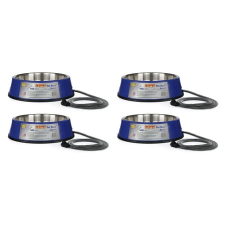Farm Innovators Heated Pet Bowl with Stainless Steel Insert (4 Pack)