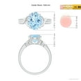thumbnail image 5 of ANGARA Natural Classic Oval 2.2 ct Aquamarine Criss-Cross Cocktail Ring in 14K White Gold for Women (Size-10x8mm) | March Birthstone, Anniversary, Jewelry Gift for Women | Natural Aquamarine Ring, 5 of 10