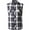 Medium Gray, variant on Men's Casual Button Down Sleeveless Plaid Shirts