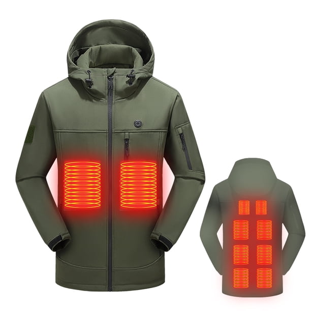Abrigo Chaquetas de calefacción USB para exteriores abrigo de invierno prendas eléctricas flexibles térmicas para pescar ropas de senderismo