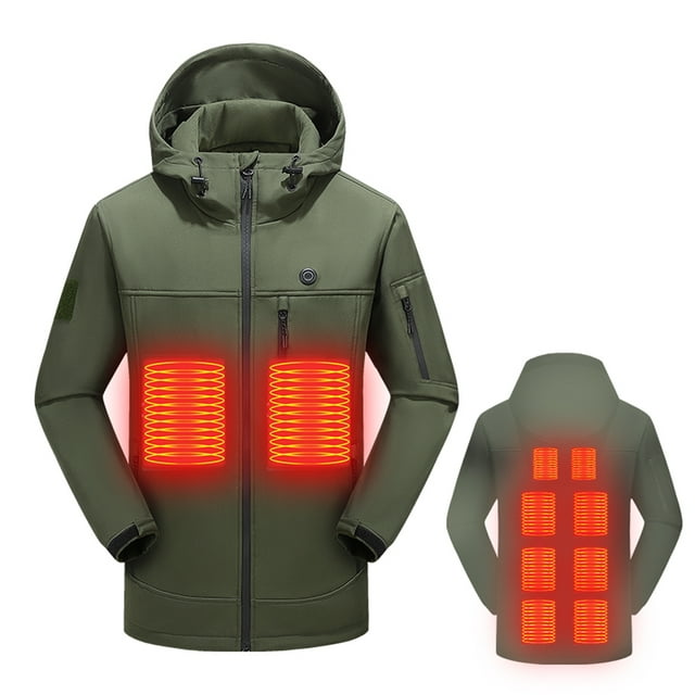 Chaquetas calefactoras USB para exteriores, abrigos térmicos eléctricos flexibles de invierno