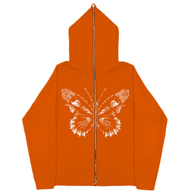 Sudaderas informales con esqueleto Y2k oscuro europeo y americano para hombres y mujeres, sudaderas con capucha góticas para parejas, sudadera con cremallera de gran tamaño Harajuku