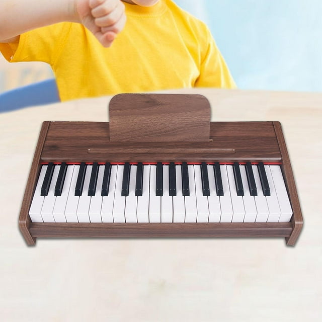 Teclado de Piano para niños perfke juguete electrónico de madera 37 teclas