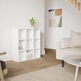 thumbnail image 2 of 118.69  9-Cube Storage Organizer, 11in Shelf Opening, Bookcase, Display Shelf, Customizable w/ 3 Removable Back Panels - White, 2 of 9