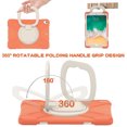 thumbnail image 5 of For iPad Air 3 10.5 Inch 2019/iPad Pro 10.5 Inch 2017 Case, 360 Rotatable Handle Stand, Shoulder Strap, Drop-Proof Design, Coral Orange, 5 of 7