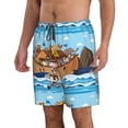 thumbnail image 2 of Goofa Animals on Noah's Ark Floating Printed Mens Swim Trunks Summer Quick Dry Short Beach Swimwear Bathing Suits-Small, 2 of 9