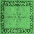 thumbnail image 1 of Ahgly Company Indoor Square Oriental Emerald Green Traditional Area Rugs, 3' Square, 1 of 4