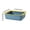Navy, variant on Large Cat Litter Box with Semi-Closed Design, Spill-Proof, Odor Control, Easy to Clean, Suitable for Various Cat Litter Types, Pet Supplies