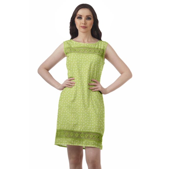 Moomaya Printed Scoop Neck Dress Sleeveless Evening Dresses Women Shift Dress