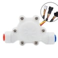 thumbnail image 4 of CEORPER Liquid Flowmeter Fluidmeter Counter 0.25-2.5L/Min Flow Measuring Instrument G1/4 Hall Effect Sensors for Water Dispenser, 4 of 7