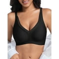 thumbnail image 4 of Cueply Seamless Wireless Supportive Bras for Women Push Up No Underwire Deep V Mesh Comfortable Bralette Everyday Womens Bra S-3XL, 4 of 8
