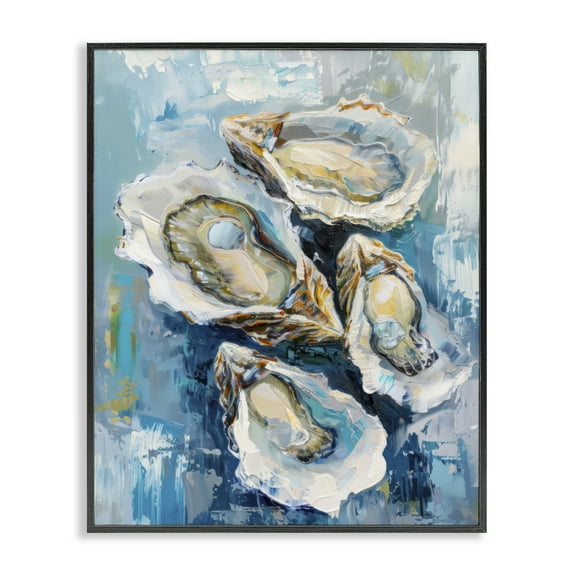 Stupell Industries Freshly Shucked Oysters Food & Beverage Painting Black Framed Art Print Wall Art, 11 x 14