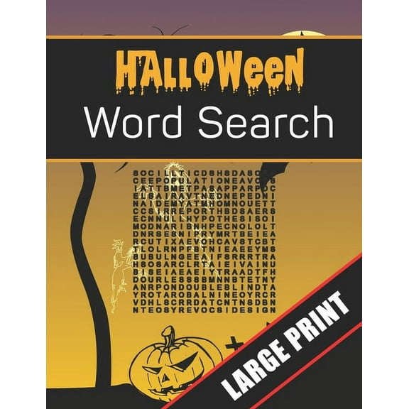 Halloween Word Search Large Print : 96 Word Search Activities for Everyone (Holiday Word Search) (Paperback)