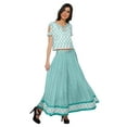 thumbnail image 5 of Moomaya Crop Top With Loose Palazzo Set For Women Printed Ethnic Clothing, 5 of 6