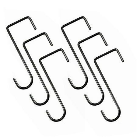 

Hesroicy 6Pcs/Set Iron Stable Structure Hanger Hook Multi-use Anti-rust Hanging Hanger for Home