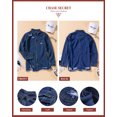 thumbnail image 7 of Chase Secret Women's Denim Jacket Casual Long Boyfriend Distresse Cute Jean Jacket Petite, 7 of 7
