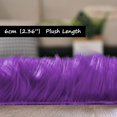 thumbnail image 3 of LAICAIW Small Circle Rug 4ft Purple Fluffy Round Rug Washable Faux Fur Rug Shaggy Soft Rug for Living Room Bedroom Dorm Throw Rug Shag Rug Room Decor, 3 of 7