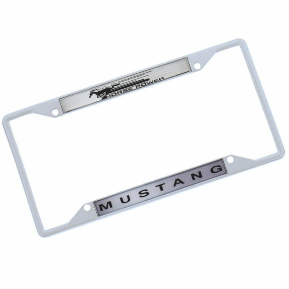 Ford Mustnag Horse Power License Plate Frame (Black)