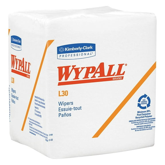WypAll 05812 L30 Towels, Quarter Fold, 12 1/2 x 12, 90 per Box Case of 12 Boxes