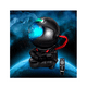 thumbnail image 2 of Lámpara Proyectora De Estrella Astronauta Belug Negro, 2 of 5