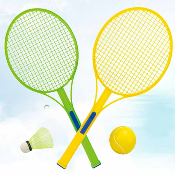 Badminton Racket Set with Toy Balls for Kids Boys Girls Age 3 and Up Sports Use Assorted Color