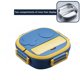 thumbnail image 2 of Bewildely Fiambrera portátil de acero inoxidable con aislamiento de alimentos, contenedor de almacenamiento fresco, compartimentos, cajas Bento para Mostrada Azul 2 Compartimentos Bewildely HA067324-03, 2 of 6