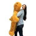 thumbnail image 2 of Giant Stuffed 4ft Valentine Teddy Bear has Heart on it's Chest 48 Inches 122 cm Soft Big Plush Huge Stuffed Animal Brown Color, 2 of 6