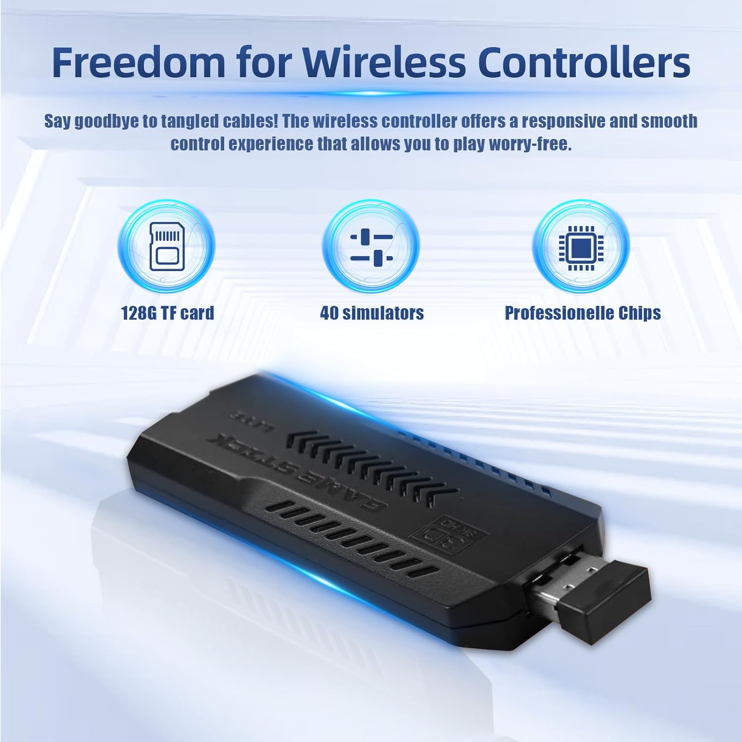 Retro Game Console with 20000+ Games, 4K HDMI Wireless TV Stick & 2.4G Controller, 9 Emulators Plug & Play for TV/PC/Projector