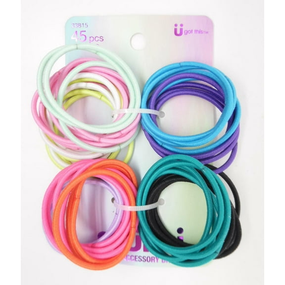 scunci Now - No Damage Elastics Assorted Colors - 45ct