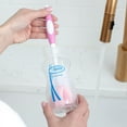 Dr. Brown's Reusable Sponge Baby Bottle Cleaning Brush with Suction Cup Stand, Scrubber and