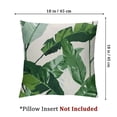 thumbnail image 4 of nygtbtfer Pack of 2 Tropical Leaves Throw Pillow Cover Decorative Linen Burlap Square Outdoor Cushion Cover Pillow Case for Car Sofa Bed Couch  White, 4 of 7