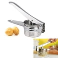 thumbnail image 1 of Potato Ricer Fruit and Vegetables Masher Food Ricer -100% Stainless Steel, Easy To Use, (Silver), 1 of 7