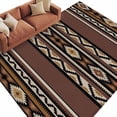 thumbnail image 6 of Brown Boho Area Rug 5x8 Washable Rug Non Slip Vintage Ethnic Tribe Retro Abstract Art Large Area Rug Soft Stainresistant Indoor Floor Carpet for Living Room Bedroom Home Office Dining Room Nursery, 6 of 8