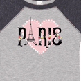 thumbnail image 4 of Inktastic Paris Pink Heart Eiffel Tower with Flowers Boys or Girls Baby Bodysuit, 4 of 5