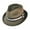 Olive Green, variant on Ridley Toyo Straw Trilby Fedora Hat - M - Chestnut