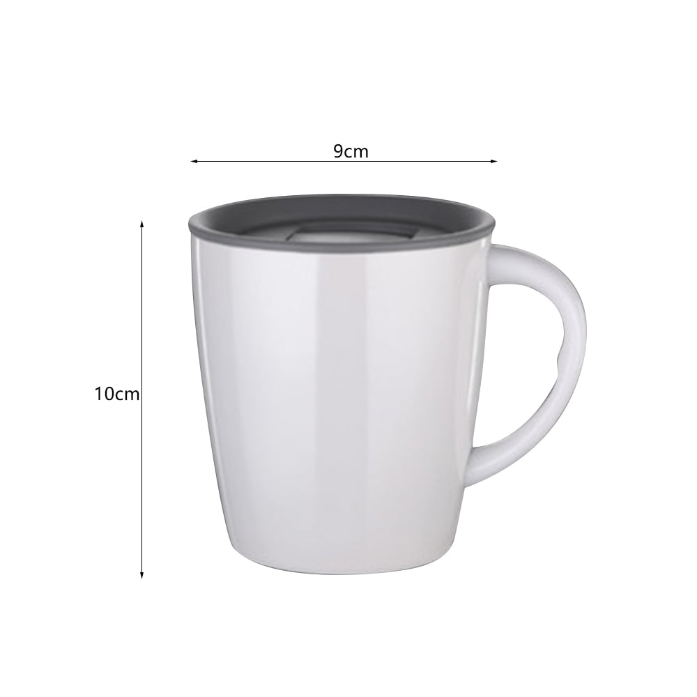 Porcelain Mug with Silicone Lid Coffee to Go Cup Mug "Love" 14 x 10 cm 