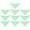 Vert, variante sur Miangastore Carré Rouge Chiffon 10 Pcs 17.7x17.7 Po