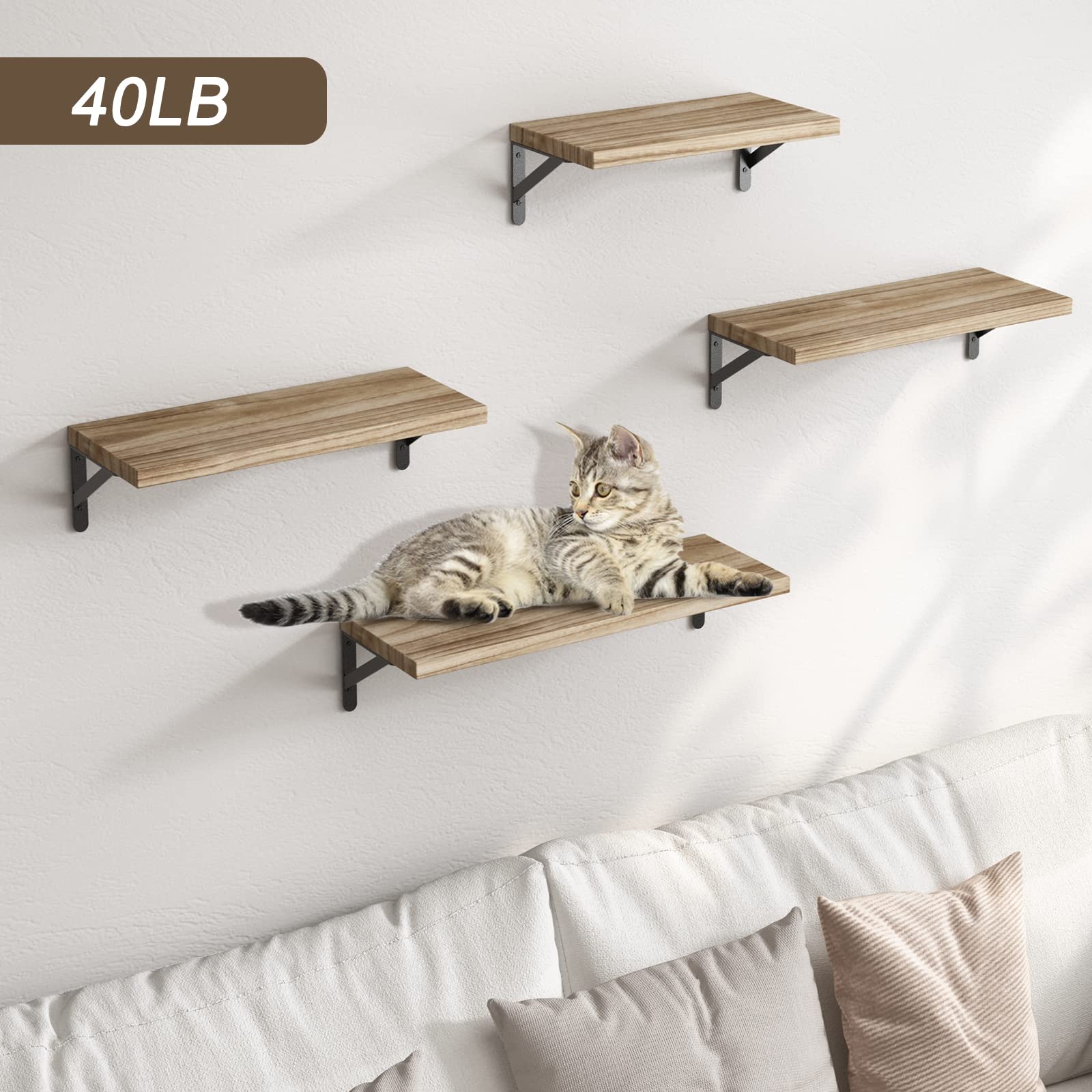 Fairy Floating Shelves, Carbonized Black, Set of 4 photo 2