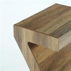 Demi Bonn Z-Shaped End Table, Wooden Sofa Side Table Nightstand for Hallway, Bedroom, Living Room, Brown