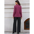 thumbnail image 3 of DARING DIVA Women's Business Casual Single Breasted Jacket Office Suit L Purple, 3 of 6