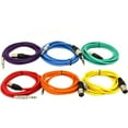 thumbnail image 3 of Seismic Audio SATRXL-M10, 6 Pack of Multiple Colors 10 Foot XLR Male to TRS Patch Cables, 3 of 3