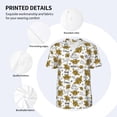 thumbnail image 4 of Daiia Hohey Bee Golden2 Mens Baseball Jersey Button Down Shirts Short Sleeve Sports Uniforms-4X-Large, 4 of 9