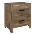 thumbnail image 2 of Nmkwnr 2 Drawers Nightstand with Handle, Beside Table for Bedroom, Living Room, Brown, 2 of 9