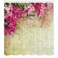 thumbnail image 3 of Ambesonne Retro Shower Curtain, Vintage Oleander Flowers, 69"Wx84"L, Pink Green Pale Yellow, 3 of 3