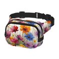 thumbnail image 2 of Balery Colorful Wildflower Meadow Mochila Cinturón para Mujeres y Hombres, Bolsa de Cintura Impermeable de Doble Capa con Correa, 2 of 9