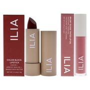 ILIA Beauty Color Block High Impact Lipstick - Tango and Balmy Gloss Tinted Lip Oil - Petals 2 Pc Kit - 0.14oz Lipstick, 0.14oz Lip Oil