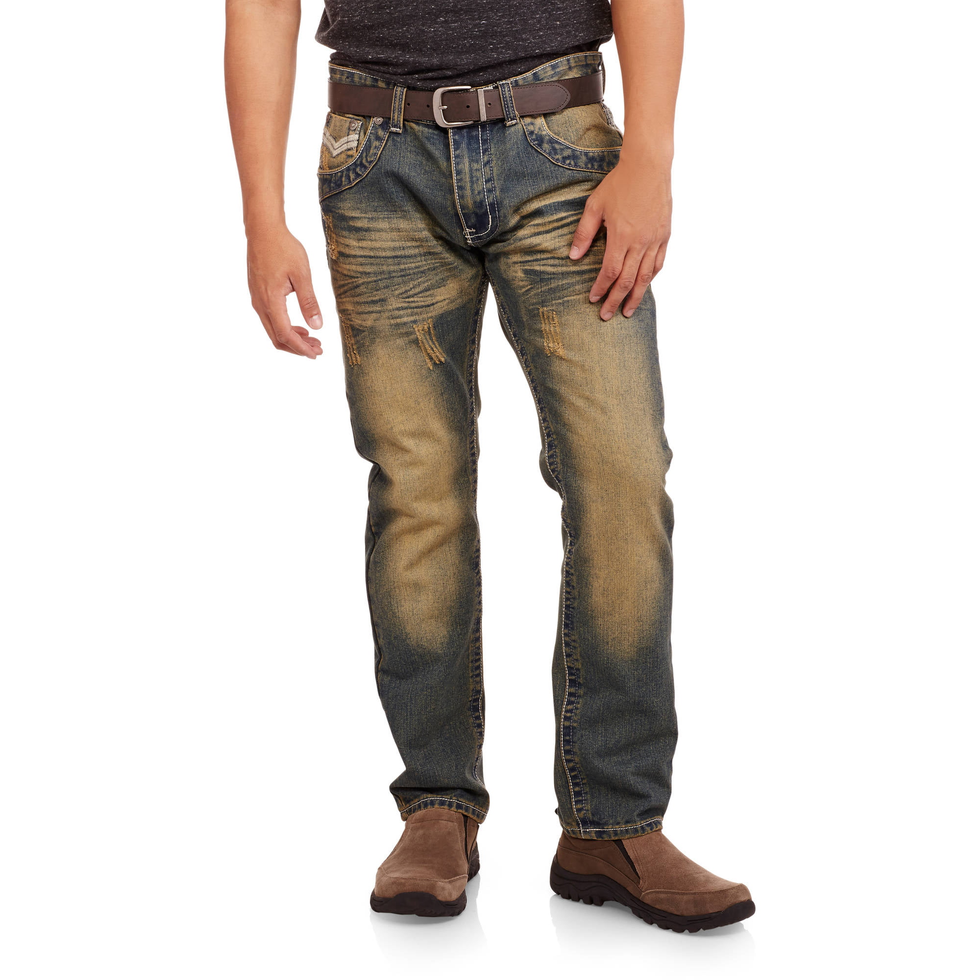 StoneTouch Mens 14 oz Slim Fit Premium Washed Denim Jeans 305 
